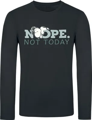Produktbild von Peanuts Langarmshirt Herren Nope. Not Today - Snoopy schwarz XL