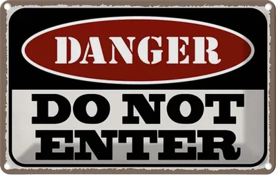 Produktbild von vianmo Blechschild 20x30 cm Warning do not enter Betreten Verbot