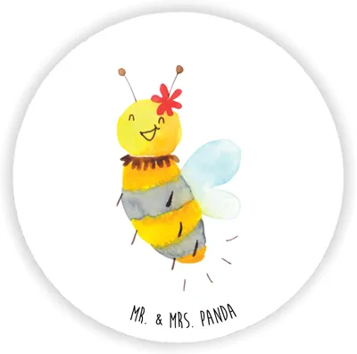 Produktbild von Mr. & Mrs. Panda Kühlschrankmagnet Biene Blume - Weiß - Geschenk, whiteboardmagnet, magnet für kühlschrank, fotos