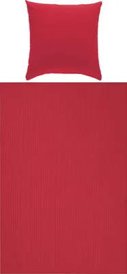 Produktbild von Erwin Müller Bettwäsche Rosenheim" rot 1x 155x220 cm + 1x 80x80 cm"