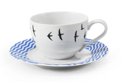 Obrázok produktu pre Šálka s podšálkou, český porcelán, 200 ml, Leander, BeFree, modrá