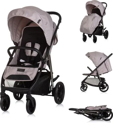 Produktbild von Chipolino Kinderwagen Buggy Insta, Fußabdeckung, Federung, Korb, Gurt, klappbar hellbraun