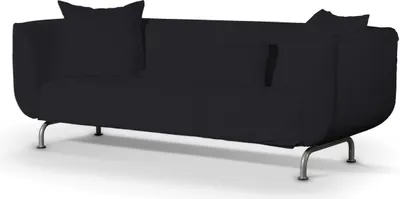 Produktbild von Dekoria Bezug für Strömstad 3-Sitzer Sofa, schwarz, Bezug für Sofa Stromstad 3-sitzer