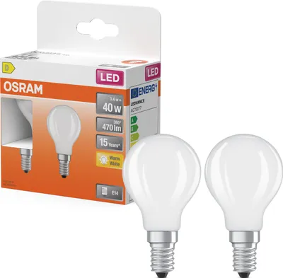 Image de Ampoule Led Filament E14 Chaude (lot De 2) éclairage Led Filament Chaleureux Et économe Pour Culot E14. - Ledvance Gp