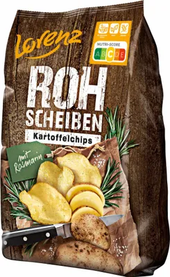 Produktbild von Lorenz Rohscheiben Kartoffelchips Rosmarin im Kessel geröstet 120g
