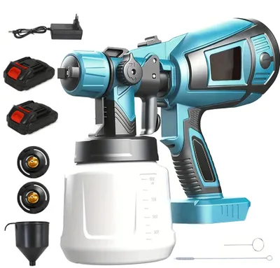 Obrázek produktu pro Elektrická stříkací pistole, objem 1000 ml, bezdrátový provoz, 2 baterie