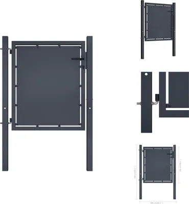 Produktbild von vidaXL Gartentor Stahl 100×100 cm Anthrazit -  Gartentore