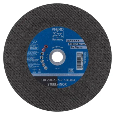Produktbild von PFERD 61328712, Schneidedisk, Edelstahl, Stahl, 23 cm, Jede Marke, Flache Mitte, 2,22 cm