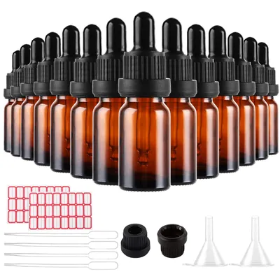 48er-Set braune Glas-Pipettenflaschen 10 ml