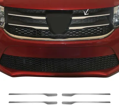 Image de Moulure de Grille de Calandre pour Dacia Sandero 2012-2016 Chromé 4Pcs