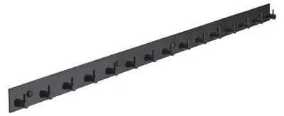 Wandkapstok RVS 16 Haken 109 cm Schwarz