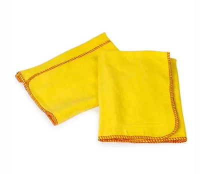 Image de chiffon en coton jaune 40 cm 2 pièces