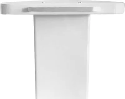 A white trolley cart with a flat top and a vertical body.