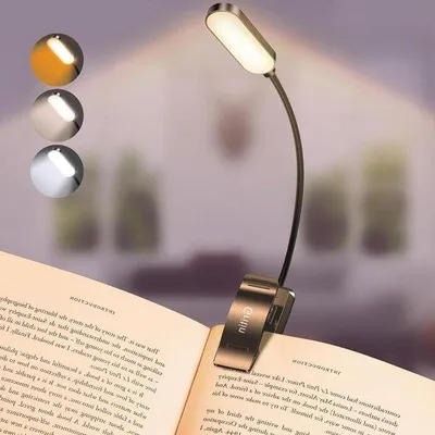 Obrázek produktu pro Čtecí lampa – Klipsnová lampa – Noční lampa – Plynule nastavitelné světlo – USB-C – Bílá