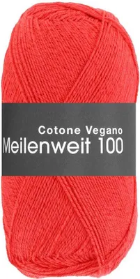 Produktbild von Lana Grossa - Meilenweit 100g Cotone Vegano 0010 feuerrot