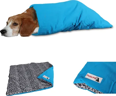 Produktbild von Hundedecke Hundeschlafsack Haustierdecke 76 x 81 blau waschbar 30°