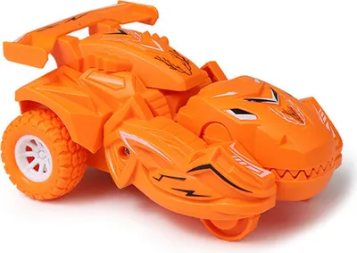 Produktbild von Dinosaurier-Transformationsauto, realistische Verformung, Trägheitsroller, Kleinkinder, Kinderspielzeug, Geschenk, Orange