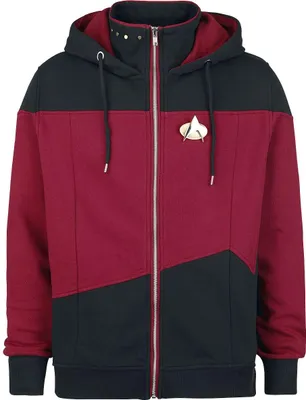 Produktbild von Star Trek Kapuzenjacke Herren The Next Generation rot/schwarz XL