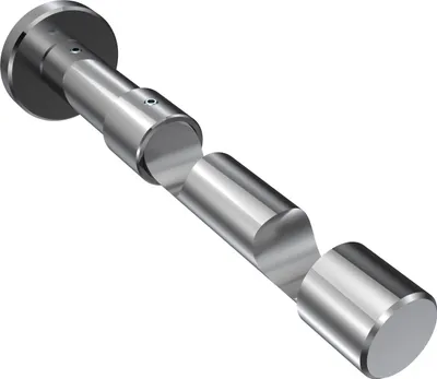 Produktbild von Interdeco Träger mit Abstand 8/13 cm / Wandhalterung für Gardinenstangen 20 mm Ø, 2-läufig Chrom, Typ Prestige