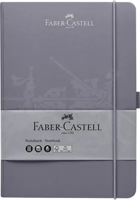 Produktbild von FABER-CASTELL Notizbuch DIN A5 kariert grau