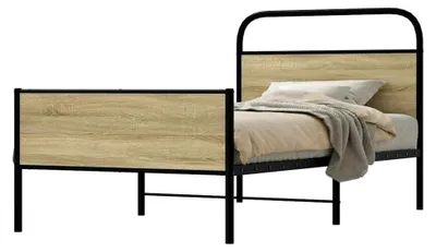Produktbild von Bettgestell 100x200 cm Sonoma Eiche Holzwerkstoffe