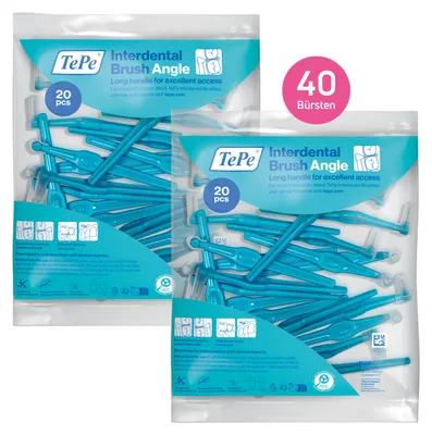 Produktbild von 40 Stück TePe Interdentalbürsten Original, Blau, ISO-Größe 3, 0,6mm, Reinigung der Zahnzwischenräume
