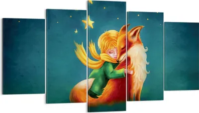 Produktbild von Bild auf Leinwand - Leinwandbild - 5 Teile - Klein Prinz Nov - 160x85cm - Wand Bild - Wanddeko - Wandbilder - Leinwanddruck - Bilder - Wanddekoration - Leinwand bilder - Wandbild - EA160x85-5014