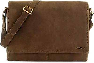 Produktbild von LEABAGS Oxford Umhängetasche Leder Laptoptasche 15 Zoll aus echtem Büffel-Leder im Vintage Look, -