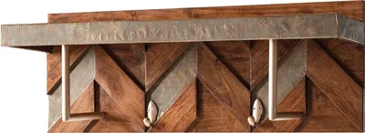 Produktbild von home24 Wandgarderobe - Akazie Massiv / Metall