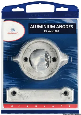 Immagine prodotto di Set anodi motori Volvo vite a 3 pale zinco, 1 pezzo