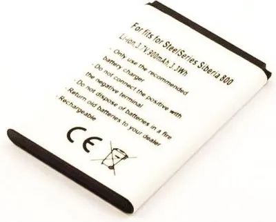 Produktbild von Akku passend für SteelSeries Siberia 800, Li-Ion, 3,7V, 900mAh, 3,3Wh
