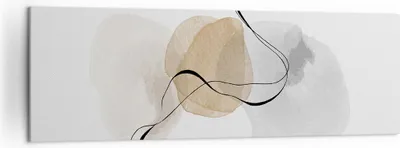 Produktbild von Bild auf Leinwand - Leinwandbild - Einteilig - Abstrakt minimalistisch Aquarell - 160x50cm - Wand Bild - Wanddeko - Wandbilder - Leinwanddruck - Bilder - Wanddekoration - Leinwand bilder AB160x50-4827
