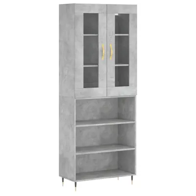 Obrázok produktu pre vidaXL Highboard concrete grey 69,5x34x180 cm odvodený drevený výrobok