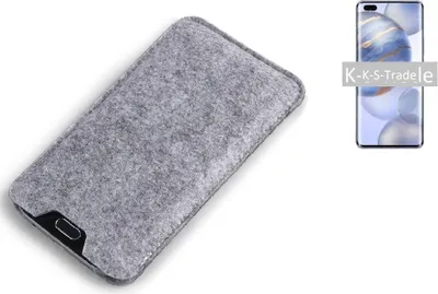 Produktbild von K-S-Trade Filz Handyhülle kompatibel mit Huawei Honor 10 Schutzhülle Filztasche Filz Tasche Case Sleeve Handy Hülle Filzhülle grau