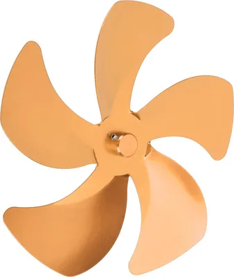 Image de Pale de ventilateur de poêle de remplacement en alliage d'aluminium pour améliorer la circulation de l'air chaud Ventilateur de cheminée 5 pales pour accessoires de ventilateur de poêle doré