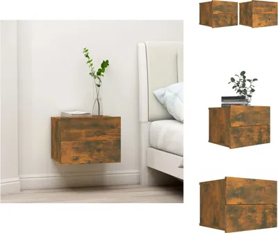 Obrázok produktu pre vidaXL Nočné stolíky 2 ks. Údený dub 40x30x30 cm materiál na báze dreva - Nočné stolíky