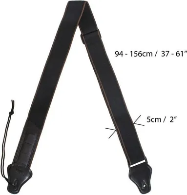 Produktbild von Gitarrengurt – U6989 – Baumwolle und Kunstleder – Verstellbar – Plektrumhalter