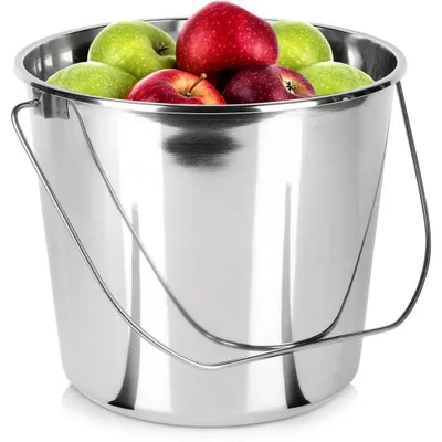 Image de Seaux en acier inoxydable pour aliments - Seaux alimentaires - 12 litres