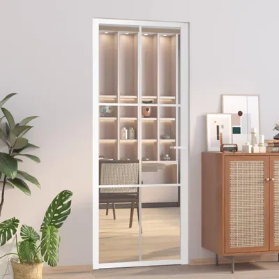 Zdjęcie produktu dla vidaXL Drzwi wewnętrzne 83x201,5 cm białe ESG szkło i aluminium
