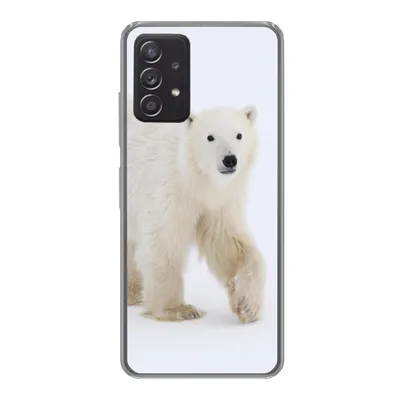 Produktbild von MuchoWow® Handyhülle Schutzhülle Hülle für Samsung Galaxy A53 5G Eisbär - Schnee - Weiß Silikon Softcase Handy Hülle - Schutzabdeckung
