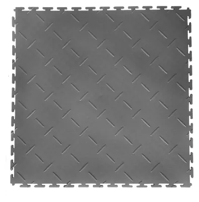 Obrázok produktu pre PVC podlahy pre garáže sklady haly telocvične Eco - T Lock - Diamond - 498x498x6,5 mm šedá - 498 mm