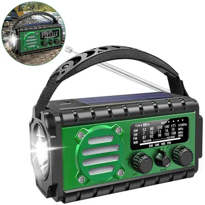 Produktbild von 20000mAh Solar Radio Kurbelradio-FM/AM Radio-Tragbar Notfallradio-Handkurbelradio,  Powerbank