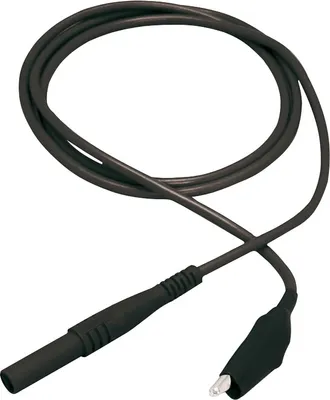 Produktbild von Messleitung McPower 100cm schwarz Sicherheitsstecker -> Krokoklemme