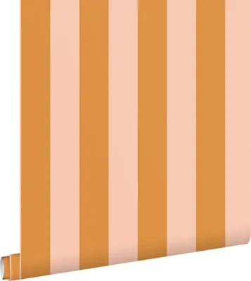 Immagine prodotto di ESTAhome carta da parati a strisce arancione e rosa 50 x 900 cm