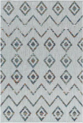 Produktbild von Carpetsale24 Outdoor Teppich Wetterfest für Terasse Balkon Küche Teppich Wasserfest Aussenteppich Mehrfarbig Hoch-Tief Effekt, Grösse: 80x250 cm