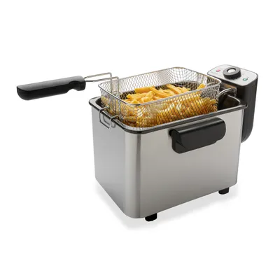 Image de Brabantia BBEK1130 Friteuse | Acier inoxydable | 2200 watts | 4 litres | Lavable au lave-vaisselle | Protection contre la surchauffe