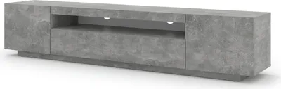 Obrázek produktu pro Nízká TV skříňka Aura 200 cm Závěsná nebo stojící univerzální podstavná skříňka TV skříňka TV deska Příborník HiFi stolek Závěsná skříňka (betonová bez LED)