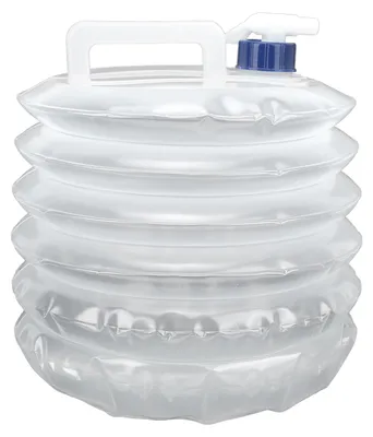 Obrázok produktu pre Skladací kanister na vodu s kohútikom, prenosná nádrž na vodu, 10 litrov, ideálny na outdoorové aktivity, ako je kempovanie, turistika a lezenie.
