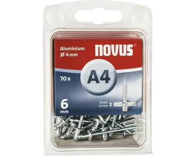 Obrázek produktu pro Hliníkové nýty A4/6 NOVUS [70 ks]