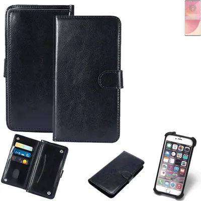 Produktbild von K-S-Trade 360° Hülle kompatibel mit Motorola Edge 50 Fusion schwarz Kunstleder Case BookCase WalletCase Kunstlederederhülle Handyhülle,